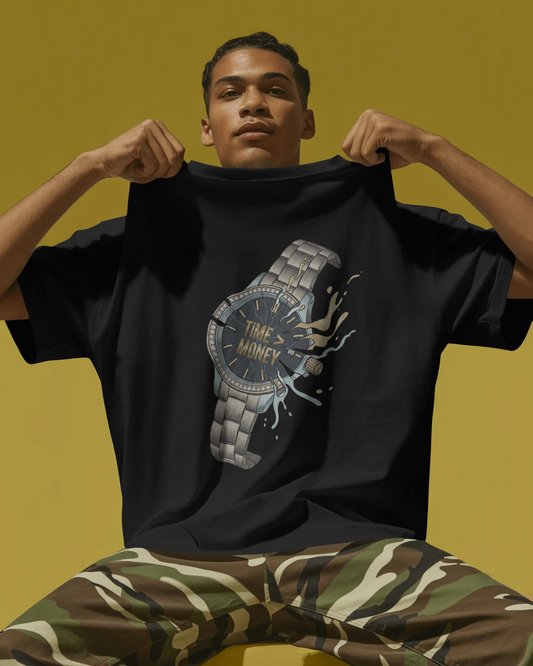 Time > Money™ Tee | Heavyweight Drop Shoulder T-Shirt | MoneyTalkSociety®